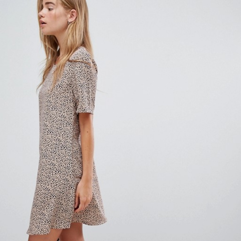 Glamorous Shift Dress in Dalmatian Print